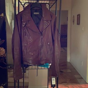 NWT Black Rivet Leather Motorcycle Jacket